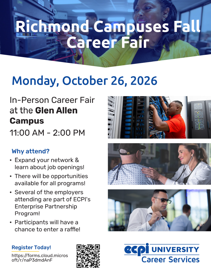 Richmond Campuses FALL Career Fair (Monday, October 26, 2026)